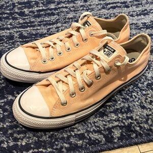 Converse Coral Canvas Sneakers